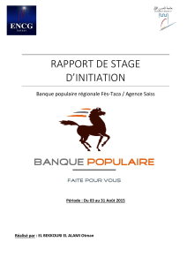 RAPPORT DE STAGE BANQUE POPULAIRE