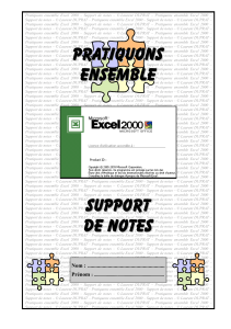 Pratiquons ensemble Excel 2000 de notes Laurent DUPRAT Pratiquons ensemble Excel 2000