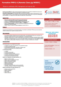 Brochure Formation PMP®V7  Job SkillZ
