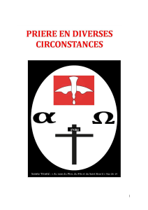 PRIERES EN DIVERSES CIRCONSTANCES