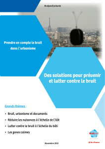Bruit et urbanisme : Solutions de pr&eacute;vention et de lutte