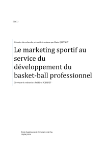 Le marketing sportif au service du développement du basket-ball professionnel