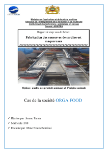 Fabrication Conserves Sardine Maquereau - ORGA FOOD