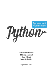 Apprendre a coder avec python session 5
