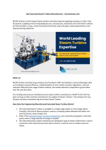 Saturated Steam Turbine Manufacturers
