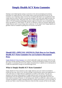 Simply Health ACV Keto Gummies Reviwes