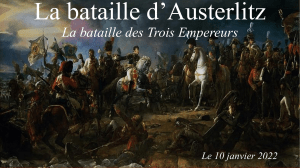 Présentation La abtaille d'Austerlitz 1805