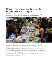 Défis la littérature africaine