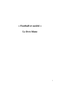 «Football et société» Le livre blanc