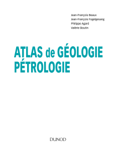 Atlas de géologie-pétrologie BCPST 1re et 2e ann