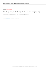 Sensitivity analysis of xylose production process 