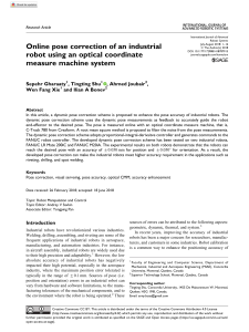 Online pose correction of an industrial robot using an optical coordinate measure machine system