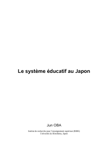 Le système éducatif au japon 