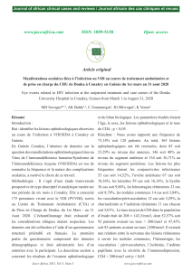 VIH et manifestations oculaires &agrave; Conakry, Guin&eacute;e