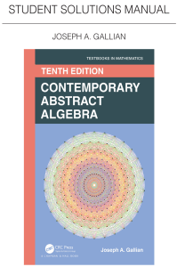 Joseph A. Gallian - Student Solutions Manual for Gallian's Contemporary Abstract Algebra (Textbooks in Mathematics) (2021, Routledge) - libgen.li
