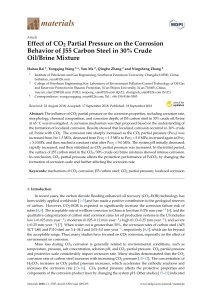 Bai, H. - Effect of CO2 partial pressure on the corrosion behavior of J55 in crude mixture