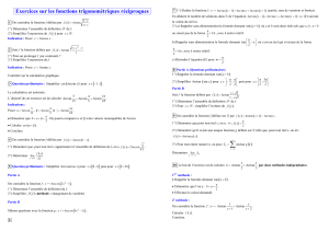 Ex. sur les fonctions trigonométriques réciproques