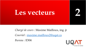 Les vecteurs : Cours de physique