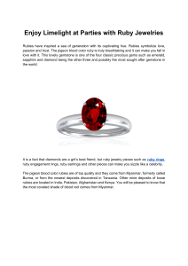 Enjoy Limelight at Parties with Ruby Jewelries