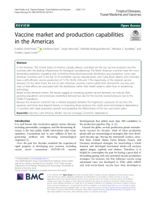 vaccine market and production capabilities in the americas
