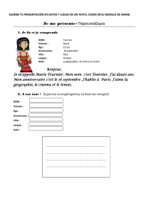 Ejercicio de presentaci&oacute;n en franc&eacute;s: modelo y plantilla