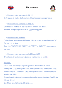 Lecon chiffres et nombres pour 6eme