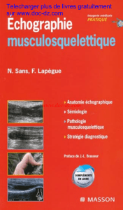 Echographie Musculosquelettique - 2009 MASSON