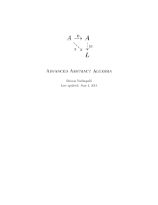 **Nadimpalli - Advanced Abstract Algebra