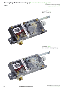 ELF1  EL1 - EN 81-21 - Standard Door Lock - Product Specification