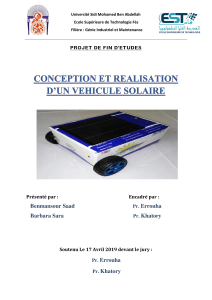 Voiture solaire Solar Car