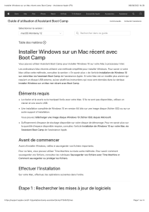Installer Windows sur un Mac récent avec Boot Camp - Assistance Apple (FR)