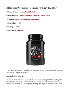 Alpha Beast Xl Reviews - Is Proven Formula? Read Here
