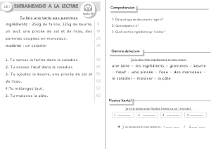 Exercices de compréhension de lecture pour l'école primaire