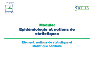 Epidémiologie et notions de statistiques