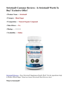 StrictionD Customer Reviews