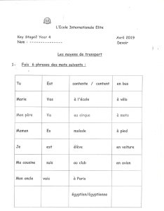 T3 year4 18. Devoir Moyens de transport.