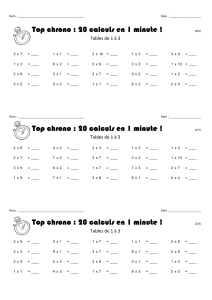 Calcul mental - table multiplication 1-3