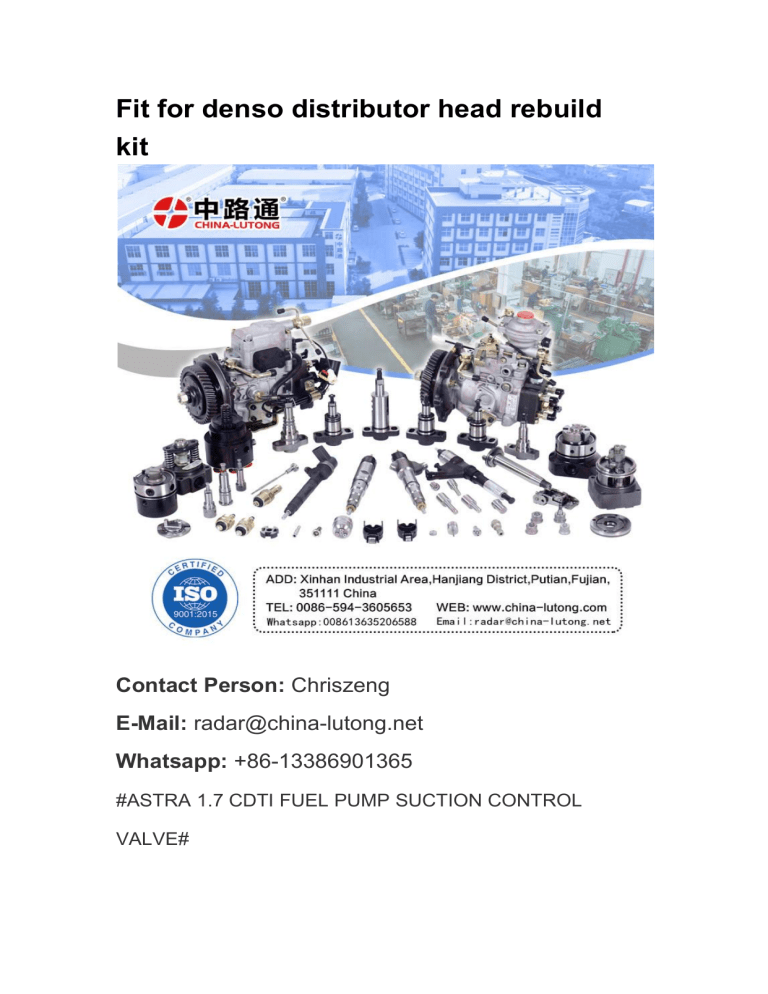 Fit for denso distributor head rebuild kit
