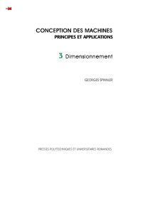 Conception des Machines: Dimensionnement - Spinnler