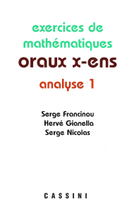 Analyse1 Oraux X-ENS