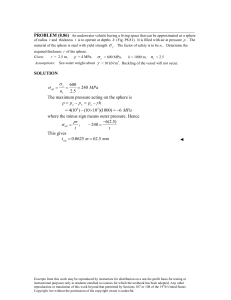 Underwater Vehicle Sphere Thickness Calculation