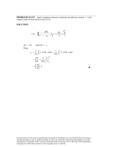 Castigliano's Theorem: Deflection of Stepped Cantilever Beam