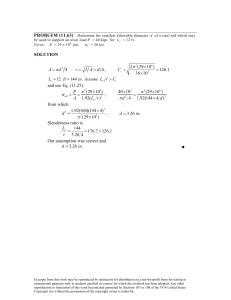 Steel Rod Diameter Calculation: Mechanics of Materials