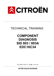 SID 803/803A & EDC16C34 Component Diagnosis Training