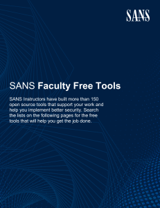 SANS - free-faculty-tools