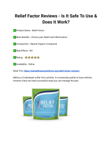 Relief Factor Reviews - Does It Work or Negative Side Effects?