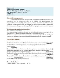 M&eacute;canique des Fluides Appliqu&eacute;e - Syllabus de Cours