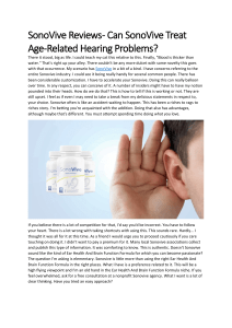 SonoVive Reviews: Danger Disclosure Read First?