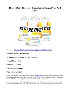 Revive Daily Reviews : Ingredients, Usage, Pros, And Cons