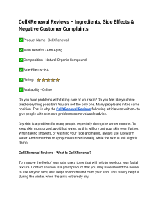 CellXRenewal Reviews – Ingredients, Side Effects & Negative Customer Complaints